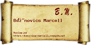 Bánovics Marcell névjegykártya