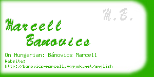 marcell banovics business card